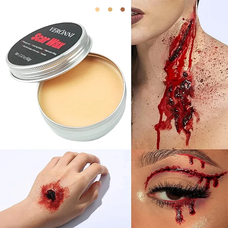 Halloween Special Effects Wax Kit for Makeup & Wound Creation - Multiple Colors