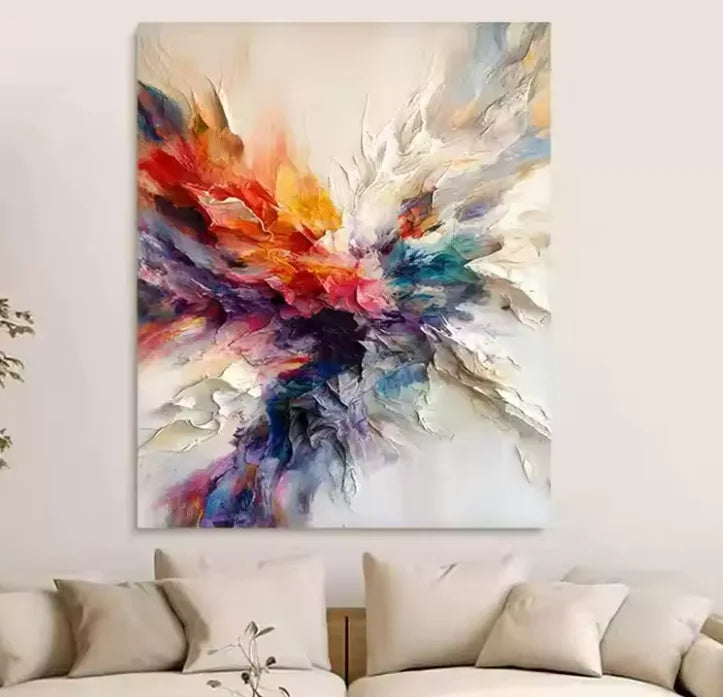 Abstract Woman Oil Painting Wall Art No Frame Thick Acrylic Texture Canvas