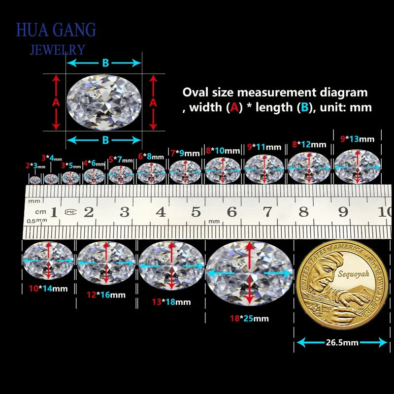 Multicolor Cubic Zirconia Loose Stones for Jewelry Making - 8mm-11mm Sizes