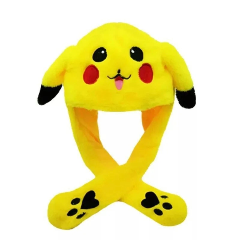 Cute Cartoon Animal Beanie Hat with Movable Ears - Elf, Eevee, Gengar, Snorlax, Umbreon, Can Hat Gift