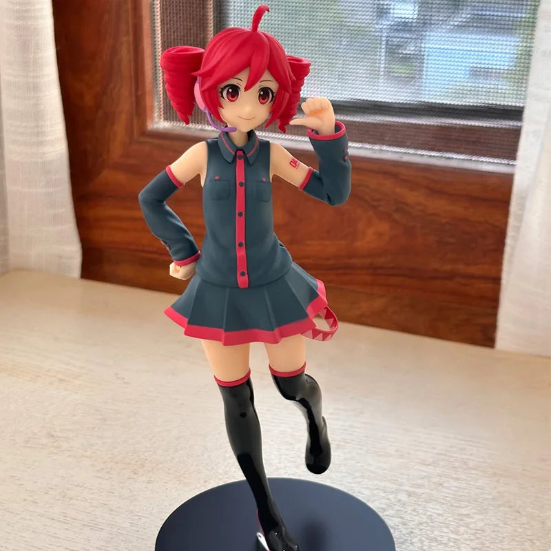 Kasane Teto Twin-Tail Anime Girl Figure Set - PVC Collectible Dolls for Desktop Display