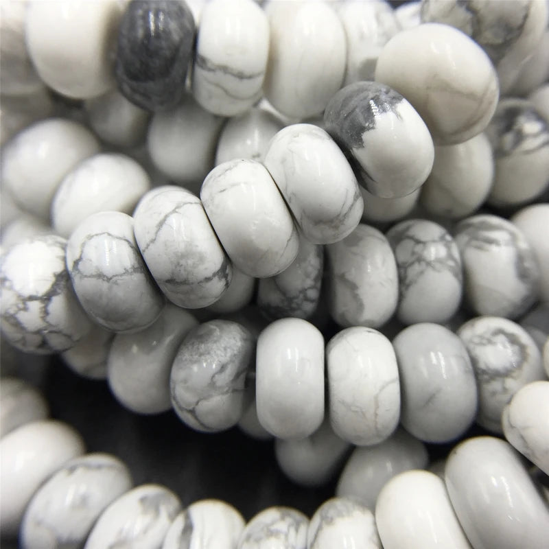 Natural Stone Rondelle Beads for Jewelry Making 5x8mm - Multiple Colors