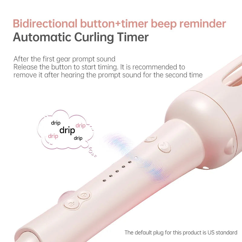 Automatic Hair Curler with Negative Ion Ceramic Barrel - Large Wave Perm, Multiple Sizes