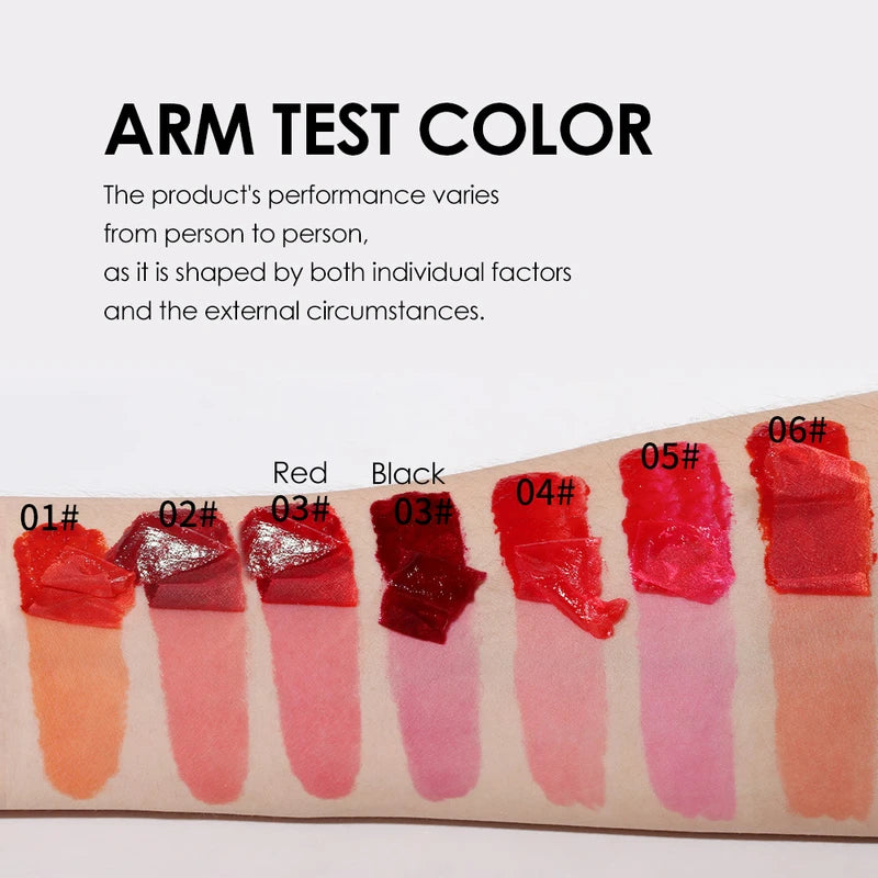 Long-Lasting Waterproof Lip Gloss with Peel Off Mask - 6 Colors