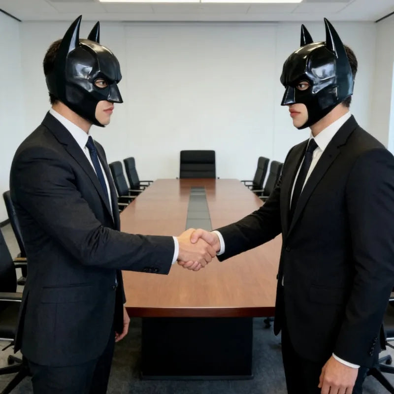 Full Face Bat Masquerade Mask Latex Costume Headgear for Halloween & Parties