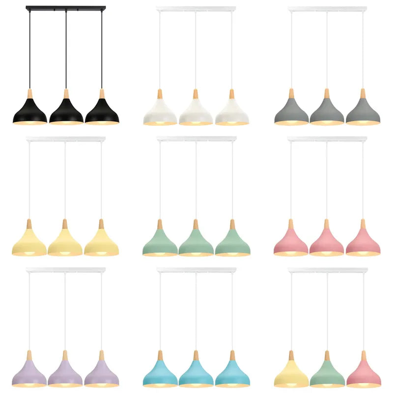 Modern Loft Pendant Lights 3 Heads for Living Room Kitchen Bedroom Home Decor