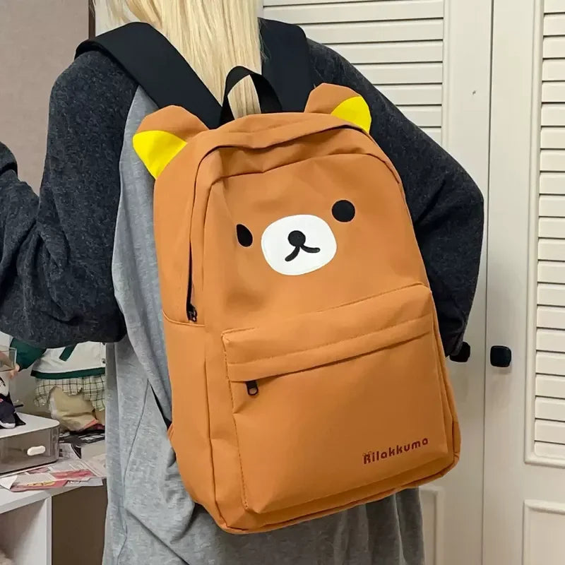Kids & Adult Waterproof Nylon School Backpack - Large Capacity Cartoon Embroidery