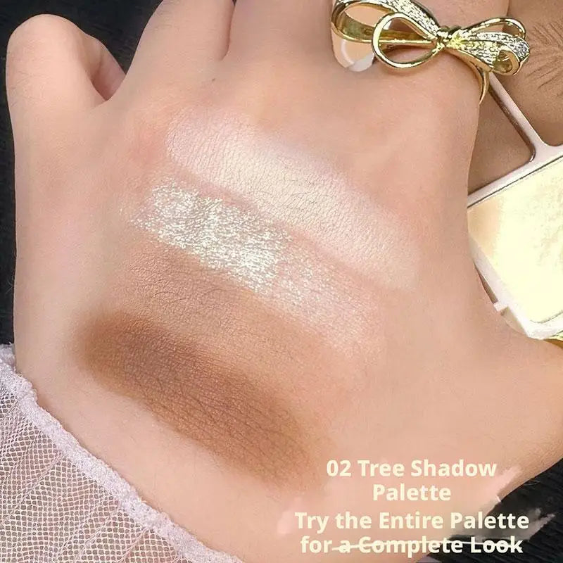 4 Colors Face Contour Palette with Highlight & Bronzer - Matte & Shimmer Finishes