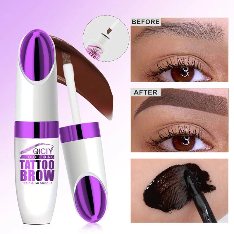 Long-Lasting Waterproof Eyebrow Gel - Smudge-Proof, Sweat-Resistant, Easy Peel Off