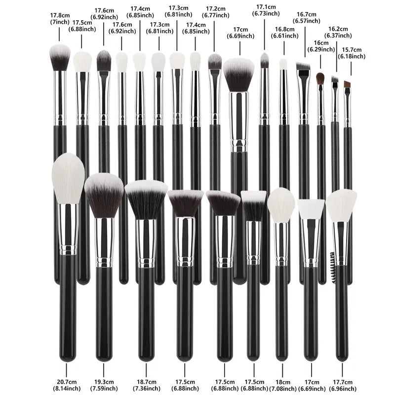 25-Piece Makeup Brush Set for Face & Powder - Suitable for Beginners & Pros