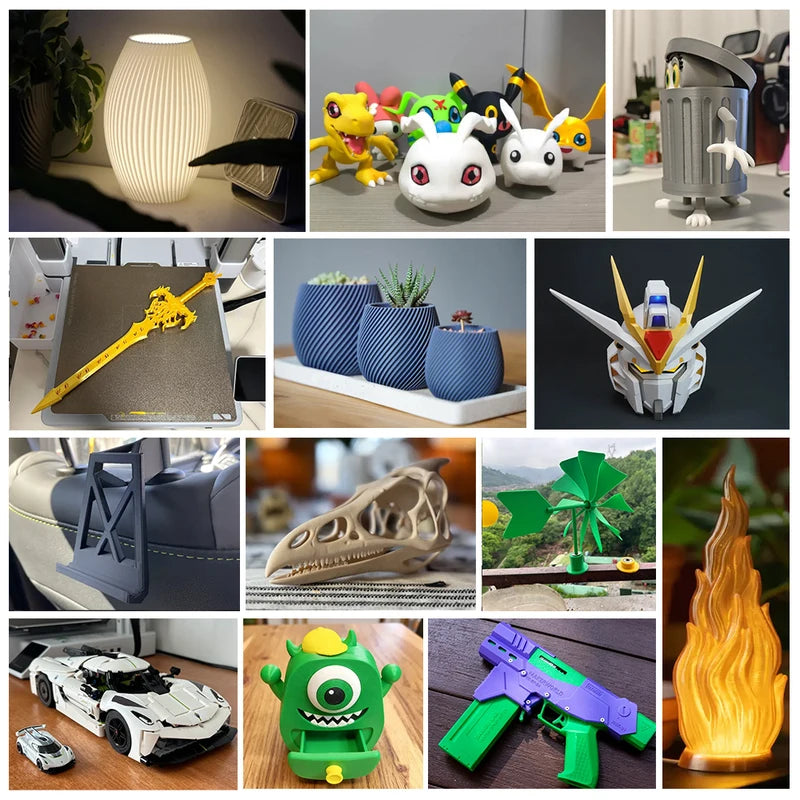 5kg 3D Printer Filament Set - PLA, PETG, HS-PLA, HS-PETG, Matte