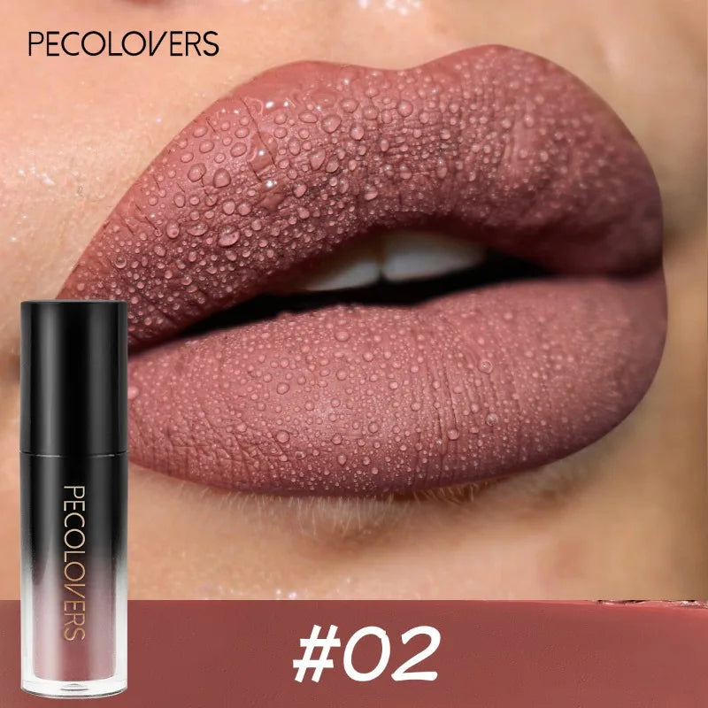 Waterproof Lipstick Set with 14 Colors Long-Lasting Gloss Non-stick Lip Makeup