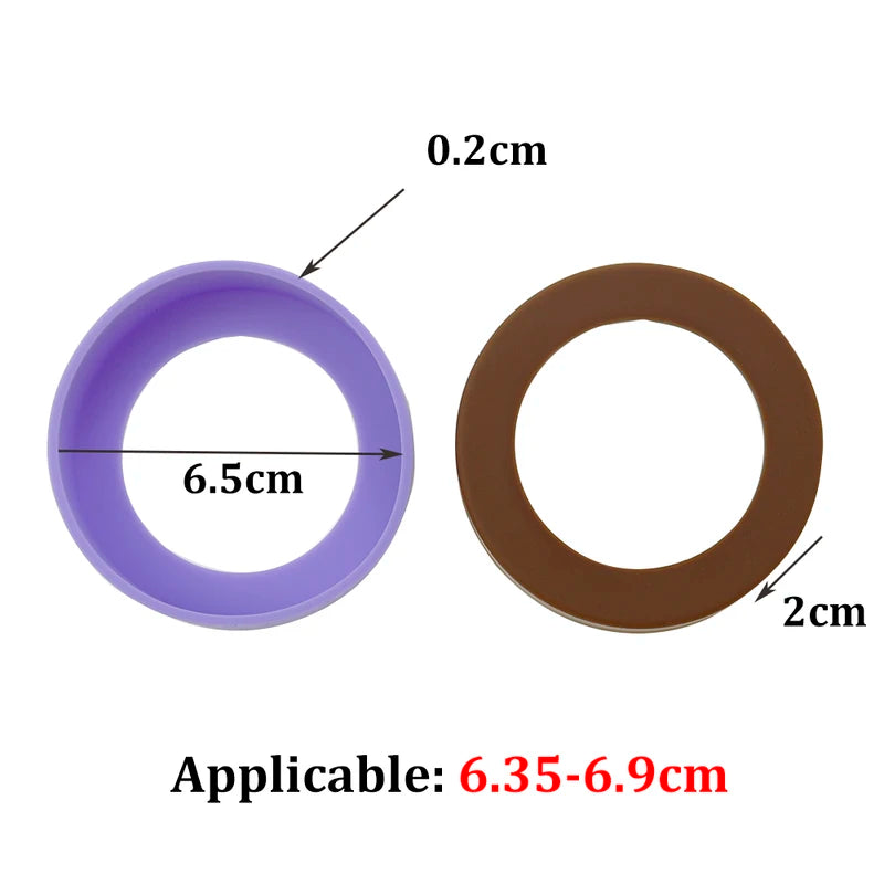 Silicone Cup Bottom Cover Water Protective Support Anti Scald Round 6.5cm 13.5g