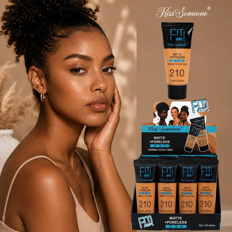 Full Coverage Foundation & Concealer for Black Women - Oil Control & Hydrating Makeup for Oily & Dry Skin
