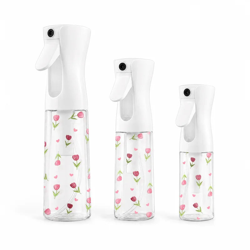 Refillable Floral Mist Spray Bottle - Fine Water Sprayer for Hair Plants Cleaning Travel