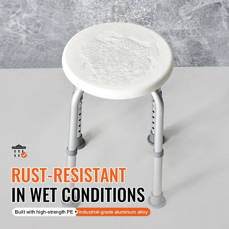 Adjustable Shower Chair for Inside Shower Non-Slip Bathtub Seat Elderly Disabled