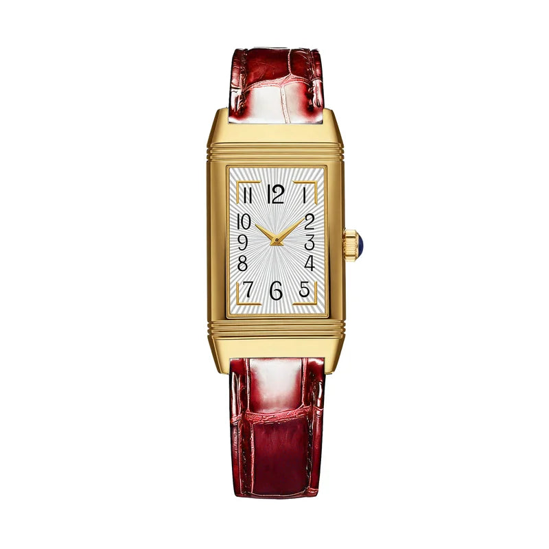 Vintage Quartz Wristwatch with Leather Strap Waterproof Light Luxury
