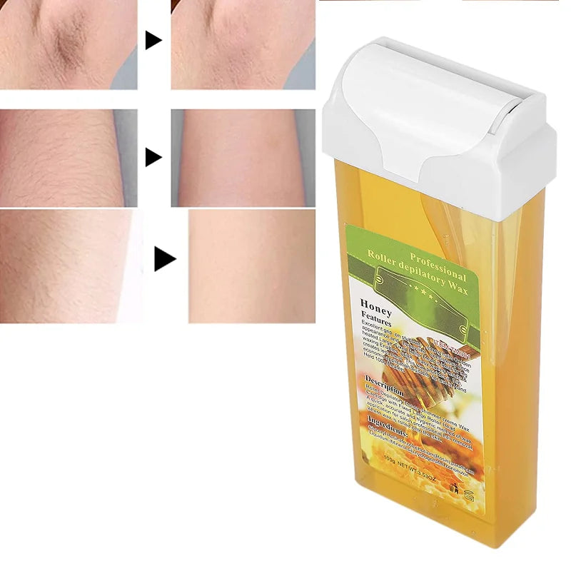 Depilatory Wax Cartridge 100ML for Refillable Roll-On Wax Heater Hair Removal