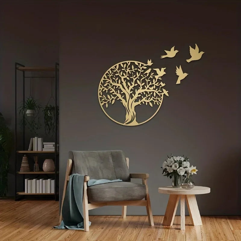 Metal Wall Art Tree of Life Outdoor Decor - Elegant Anniversary Gift & Home Accent