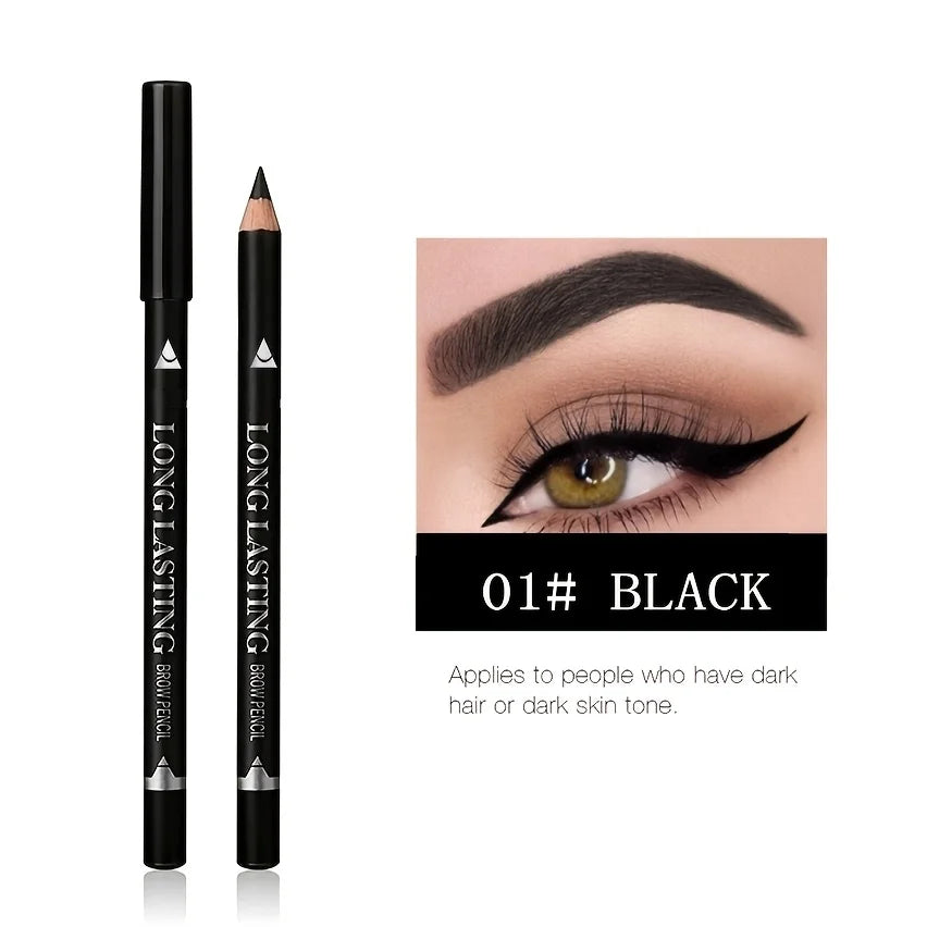 2-in-1 Waterproof Eyeliner & Eyebrow Pencil Set - Multi-Use Makeup Tool