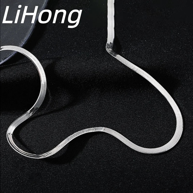 Sterling Silver Snake Chain Necklace for Men Women 16-24 Inch Gift Jewelry