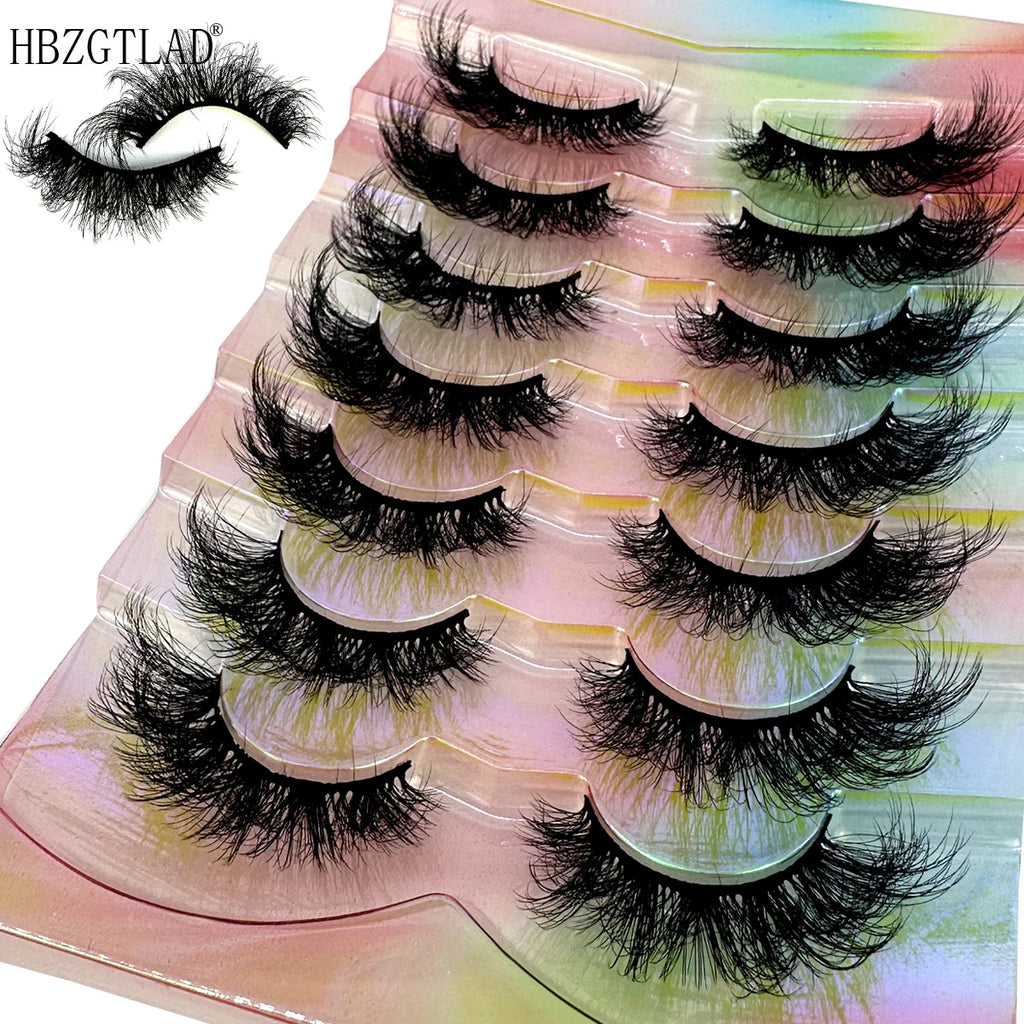 Handmade 3D Mink False Eyelashes - Natural, Thick, Elongated, Messy Style