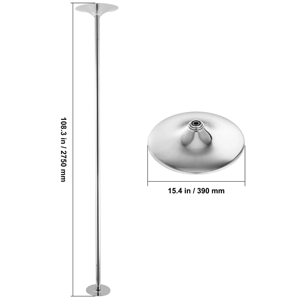 Portable Adjustable Stainless Steel Dance Pole for Fitness & Home Use