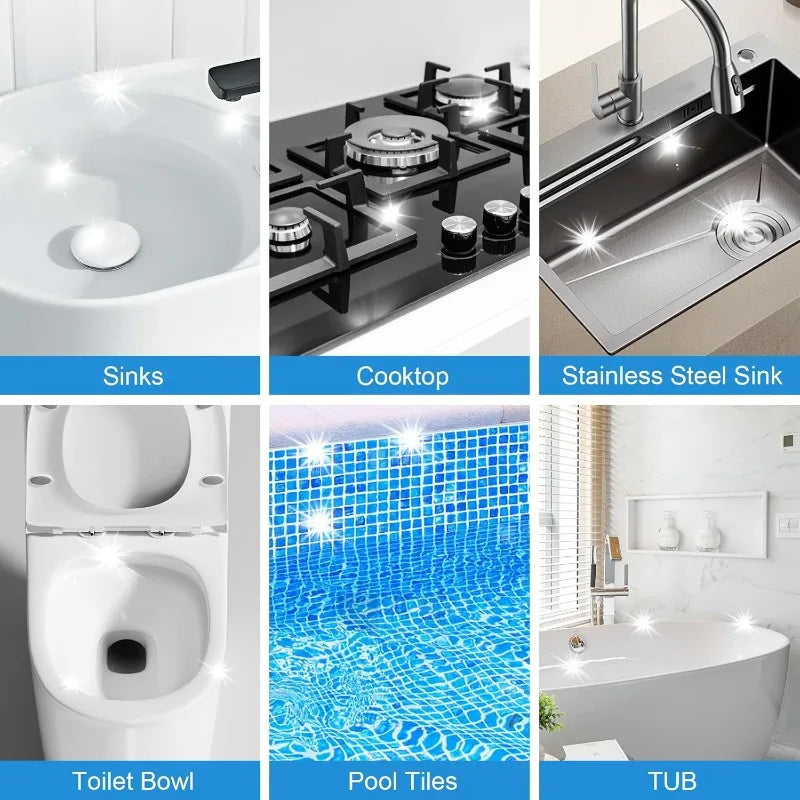 Water Pumice Stones Cleaning Brushes Set - Stain Removal for Bathroom & Toilet Surfaces