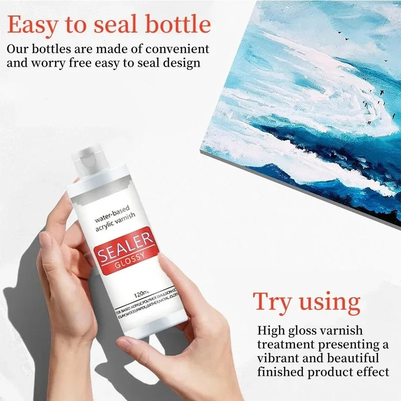 Water-Based Gloss & Matte Oil Finish for Art, Wood, Stone, Resin, Clay - Waterproof & Non-Yellowing