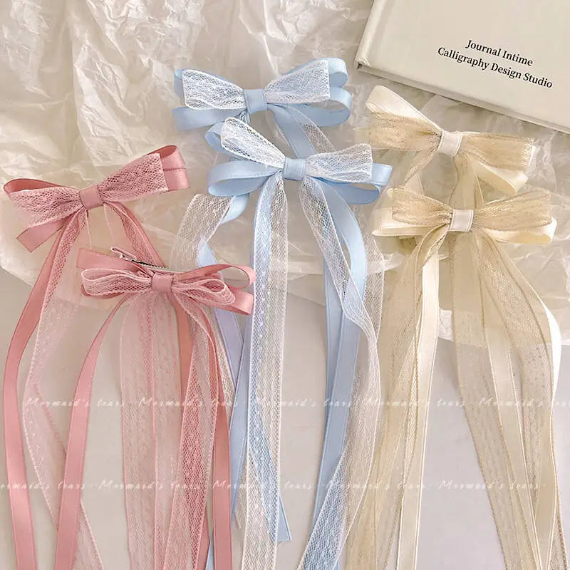 Fashion Bow Ribbon Hair Clips for Women Girls Set of Hair Accessories