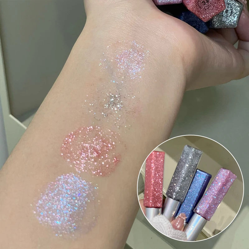 Waterproof Lengthening Mascara with Glitter Finish - Smudge-Proof Lash Volumizer