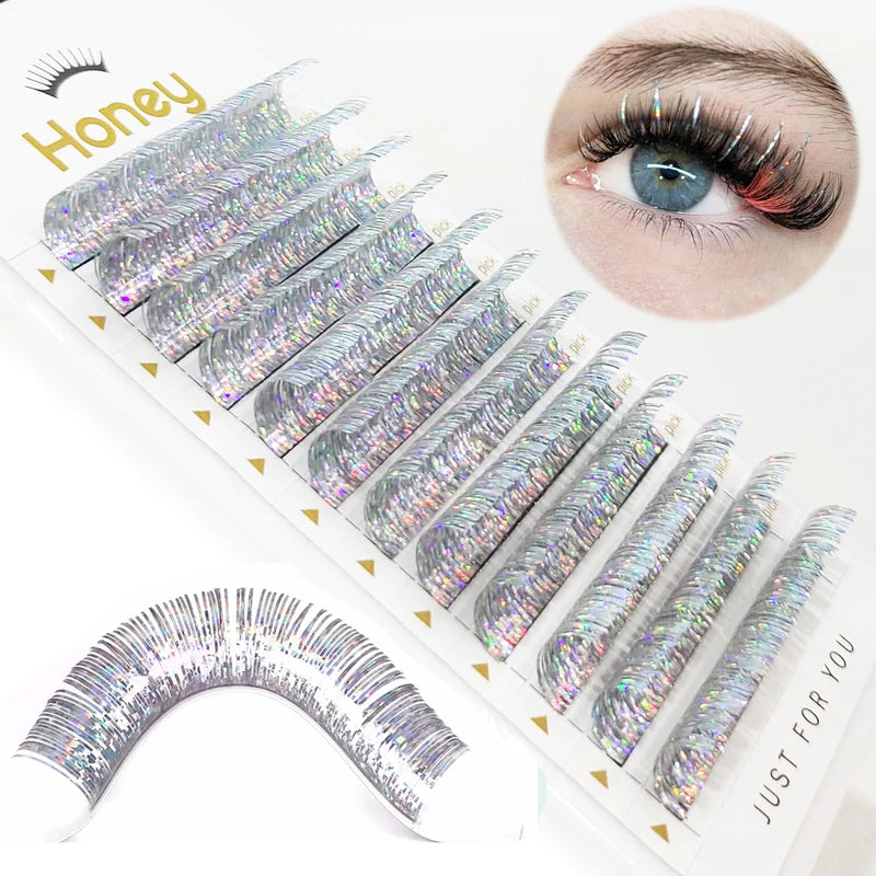 Sparkling Laser Eyelashes Glitter False Lashes Brightening Party Makeup