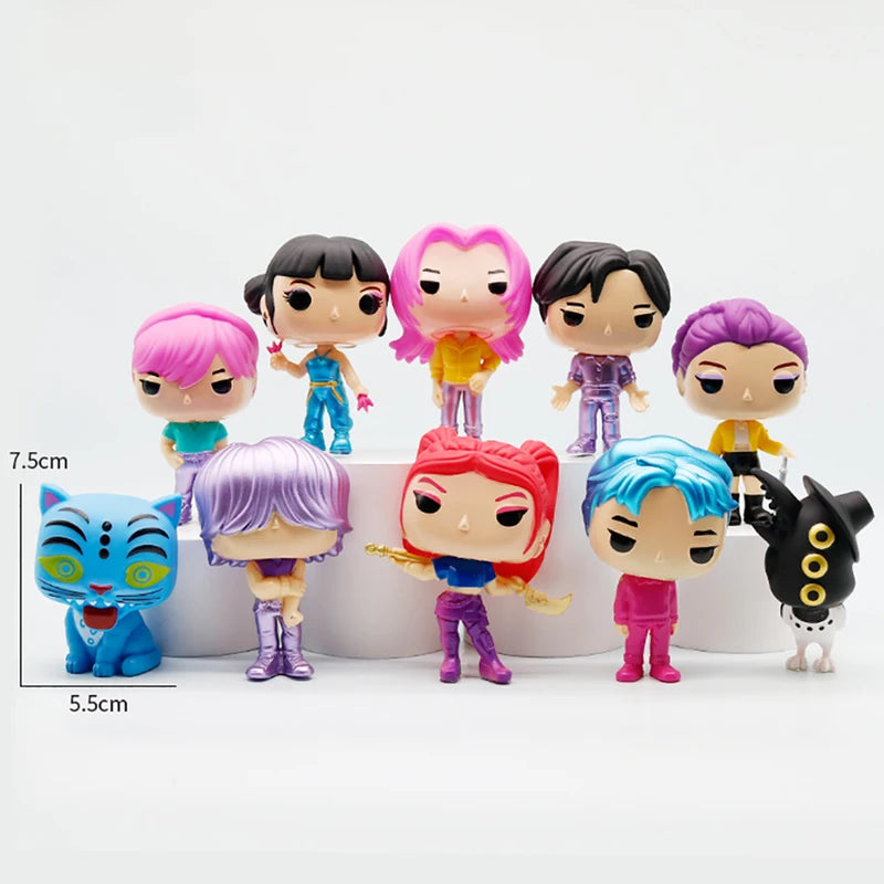Cartoon Action Figure Toy - Kawaii Tiger Rumi Mira Zoey Saja PVC Model Doll for Kids & Desk Decor