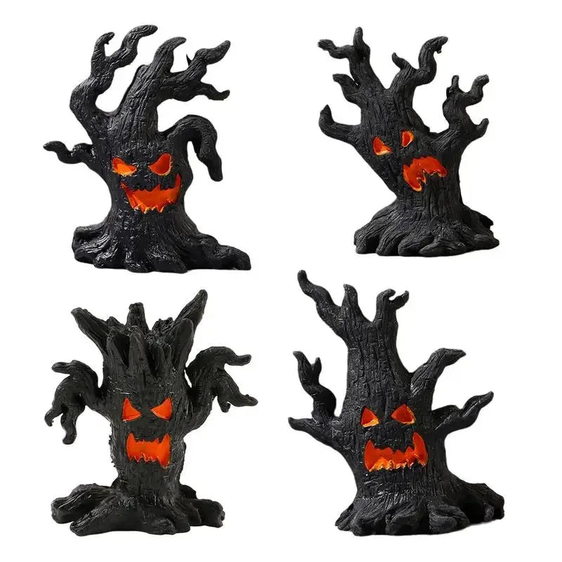 Halloween Dryad Micro Landscape Ornaments Set - Horror Atmosphere Resin Decor