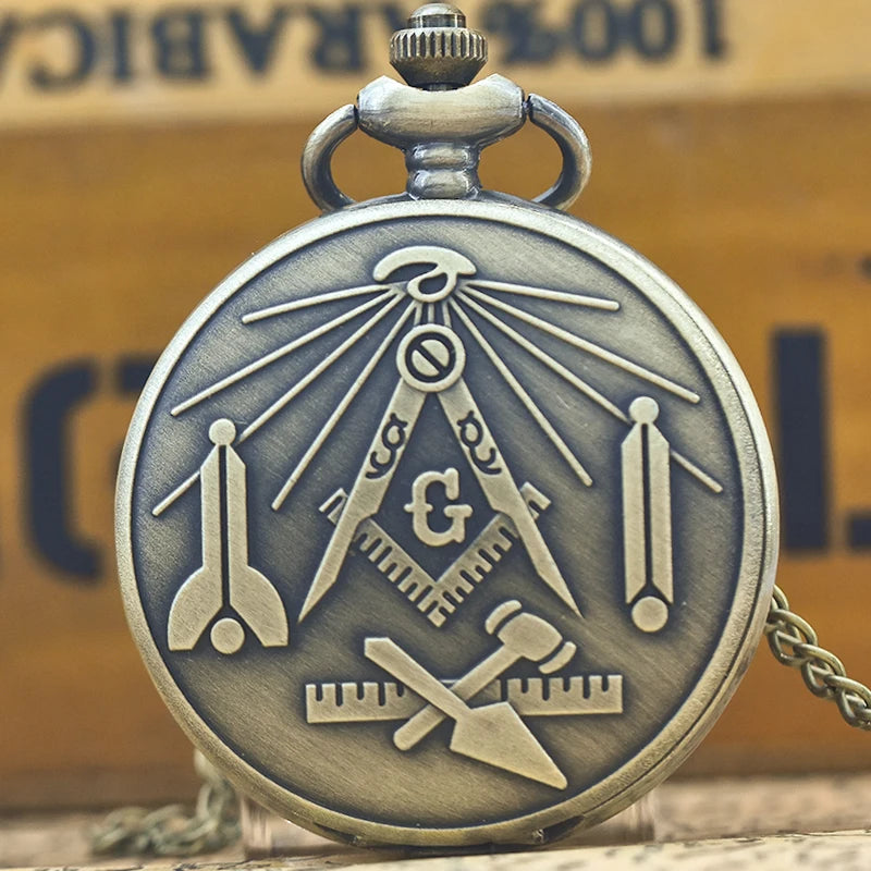 Vintage Steampunk Quartz Pocket Watch Necklace Pendant Unisex Gift