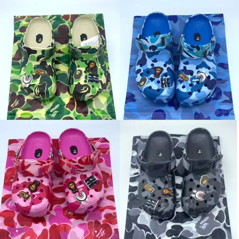 Camouflage Style Casual Sandals for Men & Women - Outdoor Beach Flip Flops