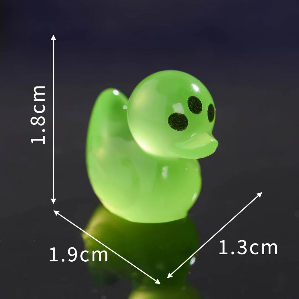 Resin Alien Duck Cat Figurines Set - Miniature Home Decor for DIY & Micro Landscape