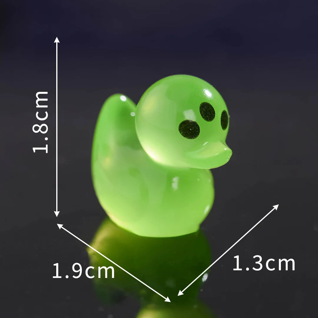Resin Alien Duck Cat Figurines Set - Miniature Home Decor for DIY & Micro Landscape
