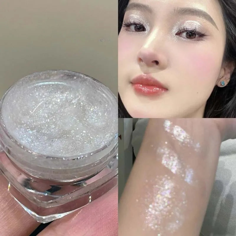 Sparkling Glitter Eyeshadow Gel - Brightening Pearly Highlighter & Contouring Makeup