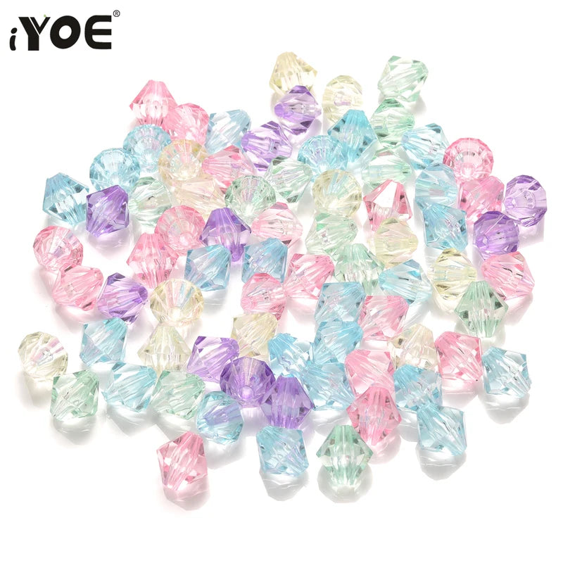 Geometric Acrylic Beads 6/8mm Spacer Beads for Jewelry Making, Bracelets & DIY Crafts
