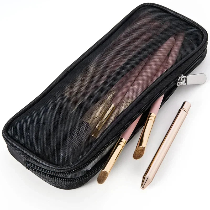 Travel Makeup Brush Organizer Pouch Cosmetic Toiletry Bag for Men Women