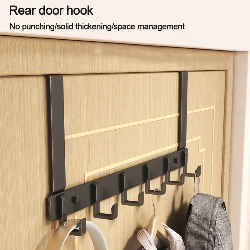6-Piece Over-the-Door Clothes Hooks Set - Multi-Color Home Organizer Rack