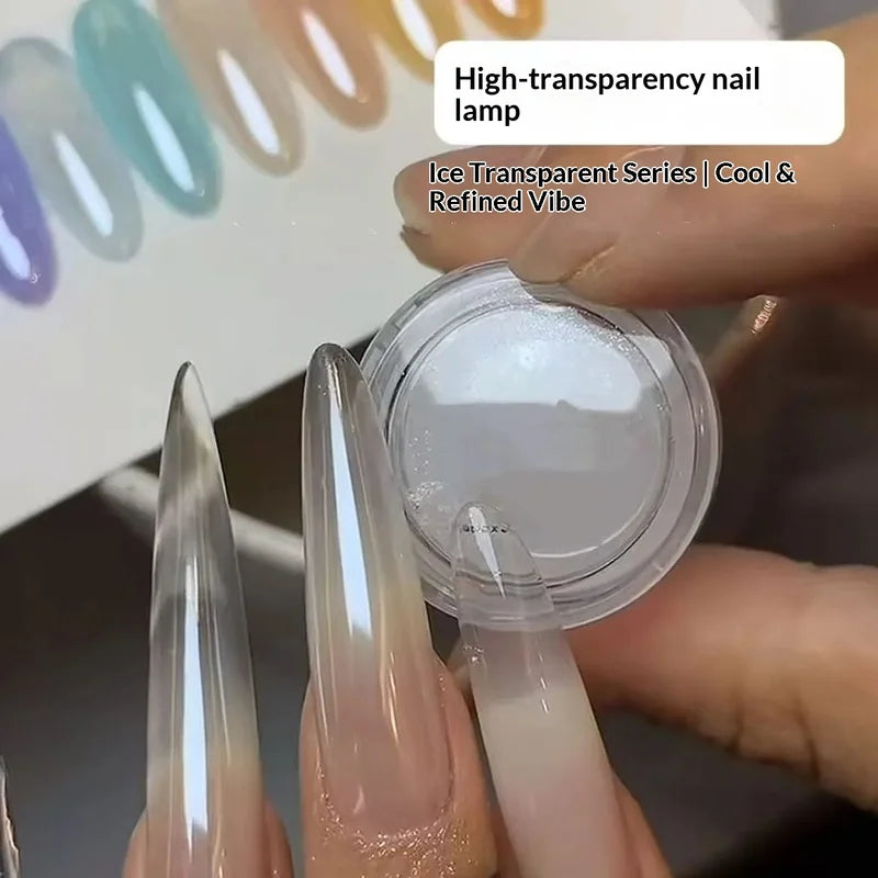 Light-Up Metallic Nail Powder Set for Manicure - Aurora Glitter Effect