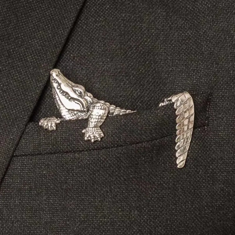 Creative Crocodile Tiger Octopus Animal Brooches for Men Women - Retro Jewelry