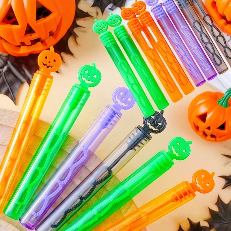 Halloween Pumpkin Test Tubes - 10-50 Pack, Colorful Plastic Party Favors