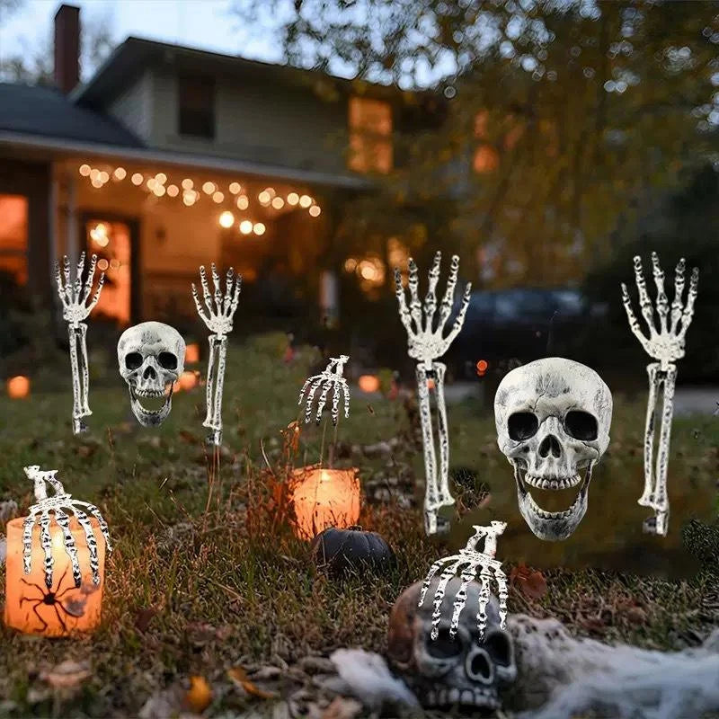 Halloween Skeleton Arms Lawn Decoration Realistic Skeleton Hands for Outdoor Party