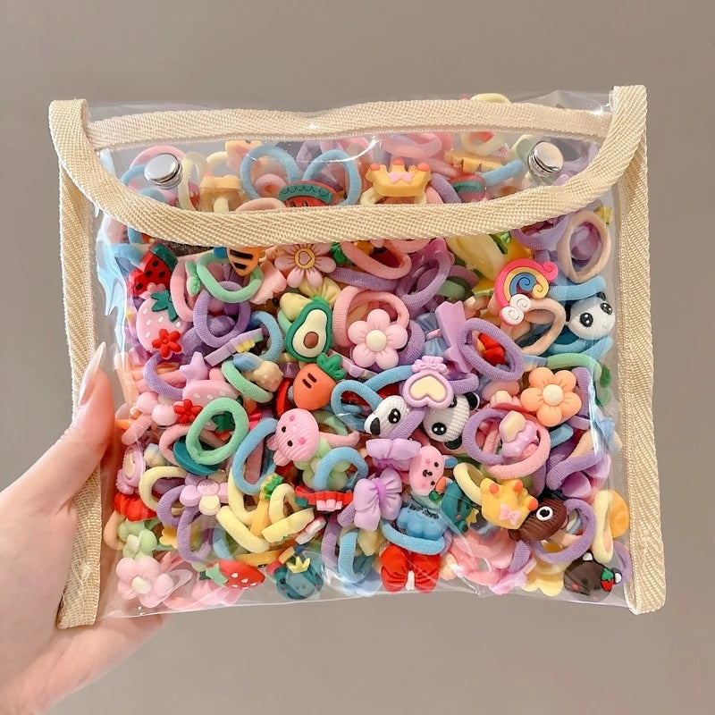 Kids Hair Rubber Bands - Gentle, Non-Hurt Hair Ties for Children, Baby Girl & Little Girl Hair Ropes