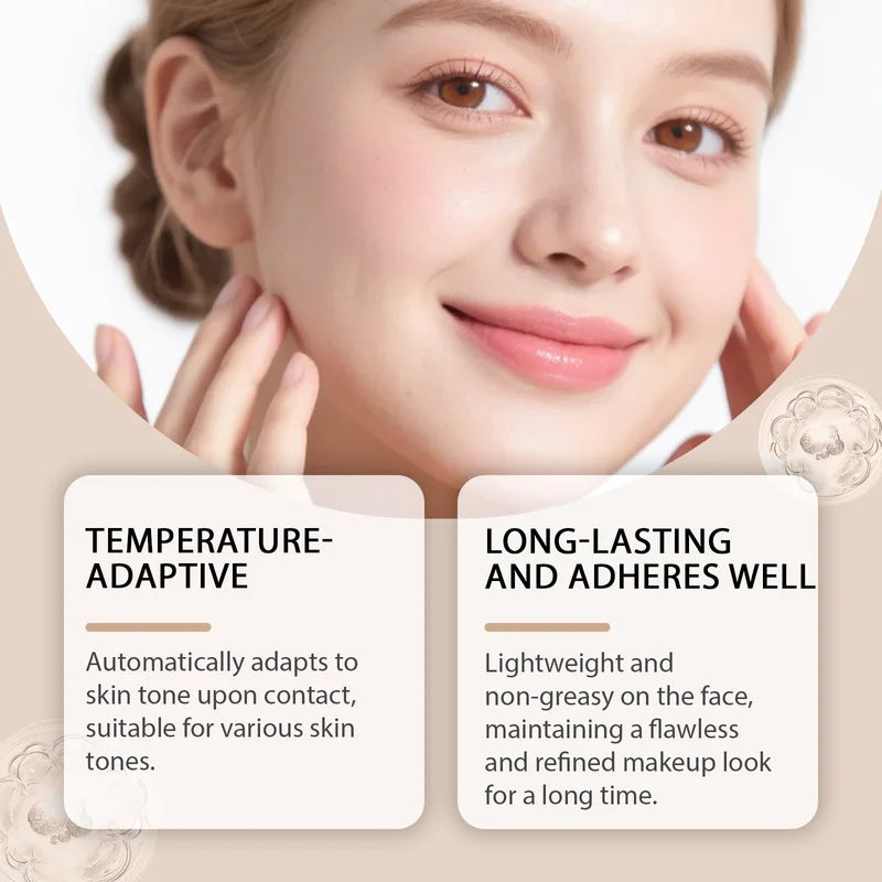 Natural Warm Tone Face Foundation for Seamless Makeup Finish - Long-Lasting & Sheer
