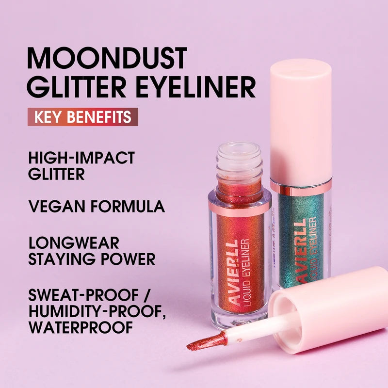 8-Color Waterproof Liquid Eyeliner Set - Long-Lasting Glitter Eye Makeup