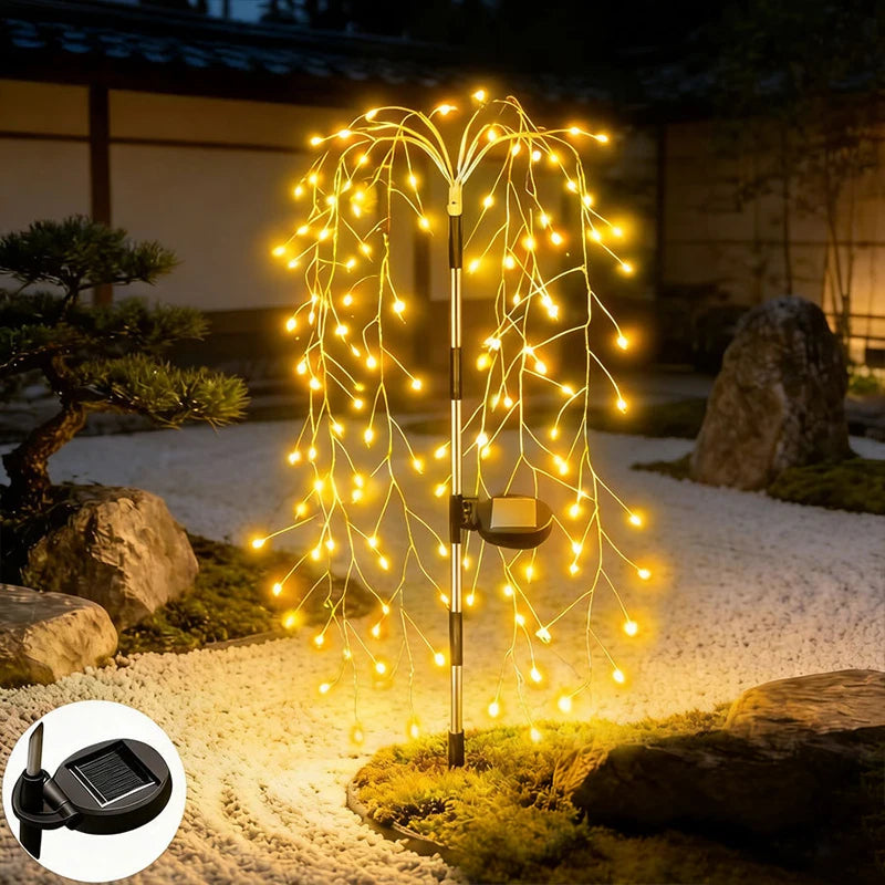 Outdoor Solar Fairy Lights Garden Path Decor Garland Tree Lights for Patio Balcony